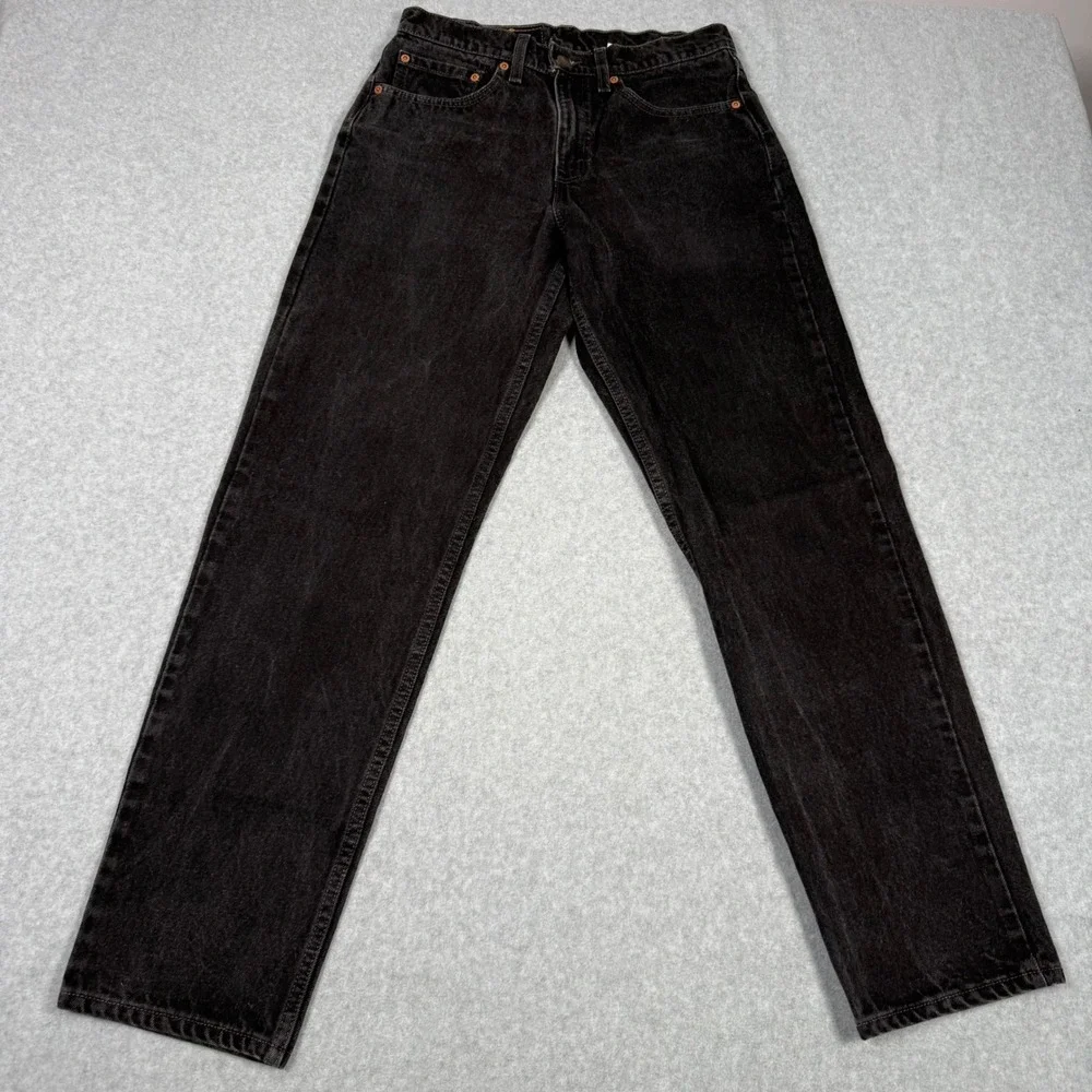Vintage 90s 1997 Levis 550 Relaxed Fit Black Jeans Made in USA 31x32 Grunge